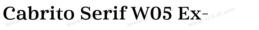 Cabrito Serif W05 Ex字体转换